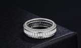 2.5ct Baguette Cut Diamond Wedding Ring Band 14k White Gold Finish Full Eternity