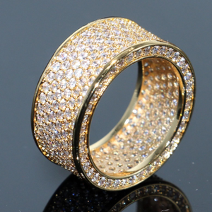 3.5ct Round Diamond Wedding Ring Band 14k Yellow Gold Over Cluster Full Eternity