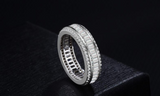 2.5ct Baguette Cut Diamond Wedding Ring Band 14k White Gold Finish Full Eternity