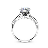 1.5ct Heart Cut Diamond Engagement Ring 14k White Gold Finish Classic Solitaire