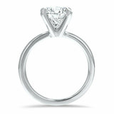 1.2ct Engagement Ring Round Cut Diamond 4 Prong Solitaire 14k White Gold Finish