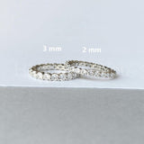 2.5ct Round Cut Moissanite Full Eternity Wedding Band 14k White Gold Plated