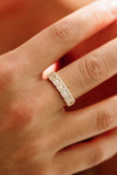 3.5ct Wedding Ring Band Baguette Cut Diamond Halo Cluster 14k Yellow Gold Finish