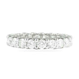 6Ct Round Cut Diamond Iced Eternity Cocktail Wedding Band 14K White Gold Finish