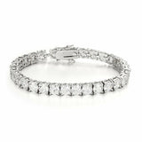 18 Ct Round Sparkle VVS1/D Diamond Tennis Bracelet 14K White Gold Finish