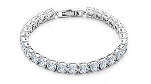 15 Ct Round Sparkle VVS1/D Diamond Tennis Bracelet 14K White Gold Finish