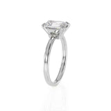 1.6ct Emerald Cut VVS1D Diamond Engagement Ring Solitaire 14k White Gold Finish