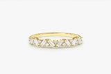 Half Eternity Wedding Band 0.85ct Baguette Cut Diamond 10k Yellow Gold Finish