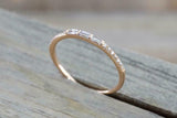 1ct Baguette Cut Diamond Wedding Band 14k Yellow Gold Finish Stackable Promise