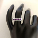 1.12ct Engagement Ring Round Cut Purple Amethyst Solitaire 14k White Gold Finish