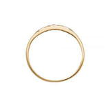 0.4ct Round Cut Diamond Wedding Band Three Stone Vintage 14k Yellow Gold Finish