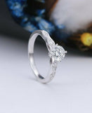 1ct Round Cut Diamond Engagement Ring 14k White Gold Finish Classic Solitaire