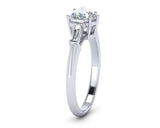 1ct Heart Cut VVS1 D Diamond Solitaire Engagement Ring 14k White Gold Finish