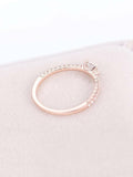 0.4ct Baguette Cut VVS1D Diamond Engagement Ring Minimalist 14k Rose Gold Finish