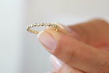 Beaded Ball Full Eternity Wedding Band 0.4ct Round Diamond 14k YellowGold Finish