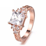 1.8ct Princess Cut Diamond Engagement Ring 14k Rose Gold Finish Antique Vintage