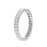 2.5ct Wedding Band Round Cut Diamond Eternity Anniversary 14k White Gold Finish