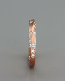 1Ct Round Cut Diamond Knife Edge Unique Wedding Band Ring 14K Rose Gold Finish