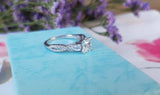 4Ct Princess Cut Diamond Art Deco Bridal Set Engagement Ring 14K White Gold Over