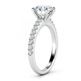 1.6ct Round Cut Diamond Classic Solitaire Engagement Ring 14k White Gold Finish