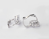 2.5Ct Cushion Cut VVS1/D Diamond Daily Wear Drop Earrings 14K White Gold Finish