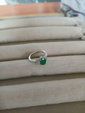 2ct Engagement Ring Oval Cut Green Emerald Cluster Halo 14k White Gold Finish