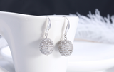 3ct Round Cut Diamond Ball Shape Hollow Design Drop Earrings 14k WhiteGold Over