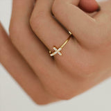 Holy Cross Jesus Women Promise Ring 0.5ct Baguette Diamond 14k Yellow Gold Over