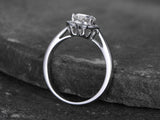 1ct Heart Cut VVS1D Diamond Valentine Gift Engagement Ring 14k White Gold Finish