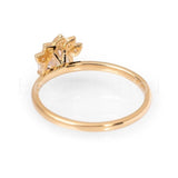 1ct Heart Cut Simulated Diamond Art Deco Engagement Ring 14k Yellow Gold Plated