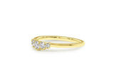 Five Stone Engagement Ring 0.7ct Round Cut VVS1D Diamond 14k Yellow Gold Finish