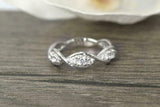 1ct Round Cut Diamond Wedding Ring Band Twisted Eternity 14k White Gold Finish