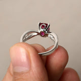 2ct Cushion Cut Pink Ruby Engagement Ring 14k White Gold Finish Diamond Accent