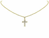 1.4ct Round Cut VVS1D Diamond Cross Voided Pendant 14k Yellow Gold Over NO CHAIN