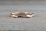 0.7ct Baguette Cut Diamond Wedding Band 14k Rose Gold Finish Dainty Minimalist