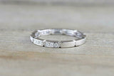 1ct Round Cut Diamond Wedding Band 14k White Gold Finish Stackable Anniversary