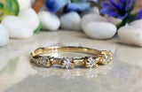 1ct Princess Cut Diamond Wedding Ring Band 14k Yellow Gold Finish Half Eternity