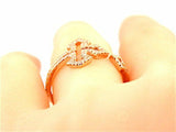 1ct Round Cut VVS1 Diamond Jesus Christ Cross Unique Ring 14k Rose Gold Finish