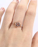 1ct Round Cut Peach Morganite Engagement Ring 14k Rose Gold Finish Milgrain