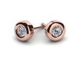 0.5ct Round Cut VVS1 Diamond Classic Covered Stud Earrings Women 14k Gold Finish