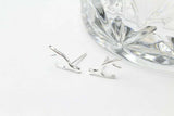 Deer Antler Stud Earrings 14k White Gold Finish