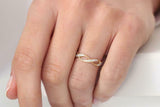 Infinity Full Eternity Wedding Band 1ct Round Cut Diamond 10k Yellow Gold Finish