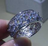 4ct Marquise Cut Diamond Wedding Ring Band 14k White Gold Finish Trendy Eternity