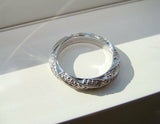 2Ct Round Cut Diamond Twist Rope Eternity Wedding Band 14K White Gold Finish