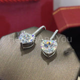 2ct Heart Cut Simulated Diamond Stylish Dangle Earrings 14k White Gold Plated