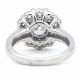 3.5ct Round Cut VVS1D Diamond Engagement Ring Solitaire Halo 14k White Gold Over