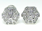 0.3ct Round Cut VVS1D Diamond Iced Hip-Hop Stud Earrings 14k White Gold Finish