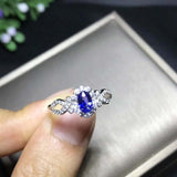 1ct Oval Cut Blue Tanzanite Engagement Ring Halo 14k WhiteGold Over Round Accent