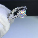 1.5ct Round Cut Diamond Engagement Ring Milgrain Solitaire 14k White Gold Finish