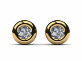 0.5ct Round Cut VVS1 Diamond Classic Covered Stud Earrings Women 14k Gold Finish